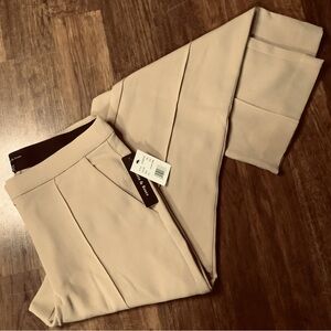 NWT VIOLETS & ROSES Women's Flare Dress Pants in tan‎